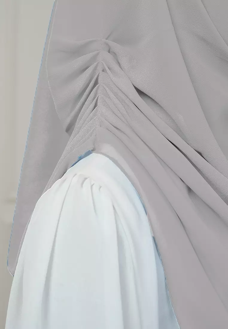 HIJAB INSTAN AURORA - SILVER GREY