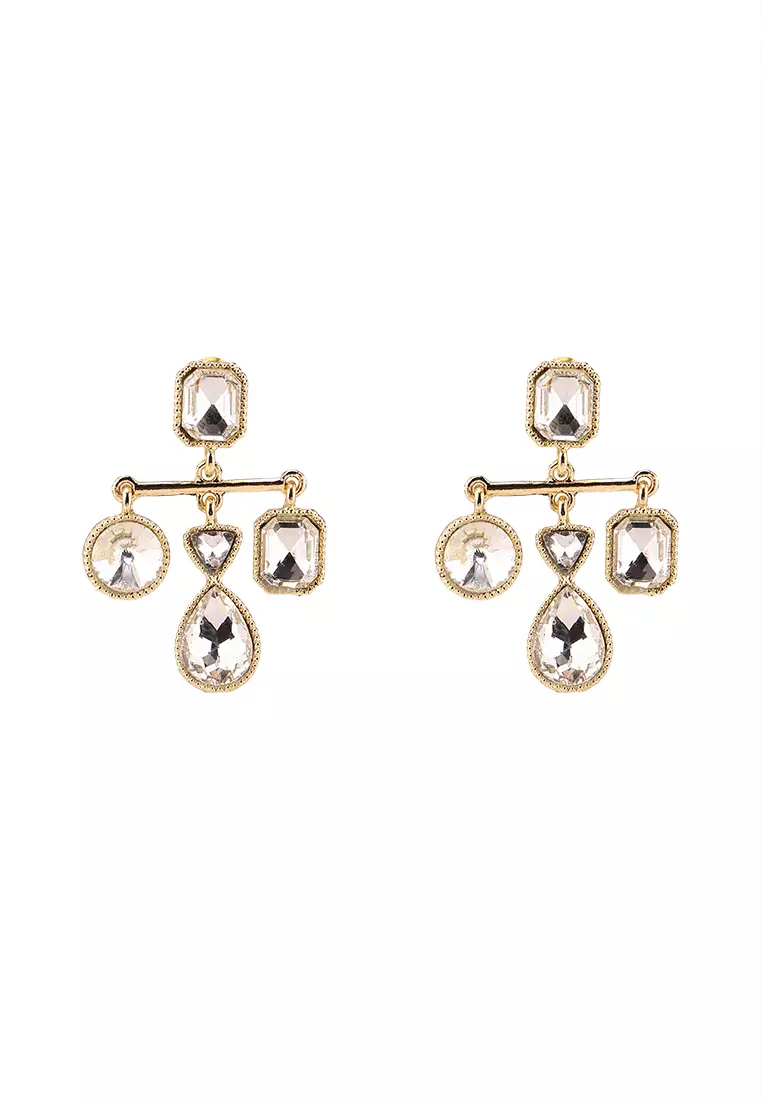 Buy Red s Revenge Vintage Shine Gem Statement Earrings 2024 Online