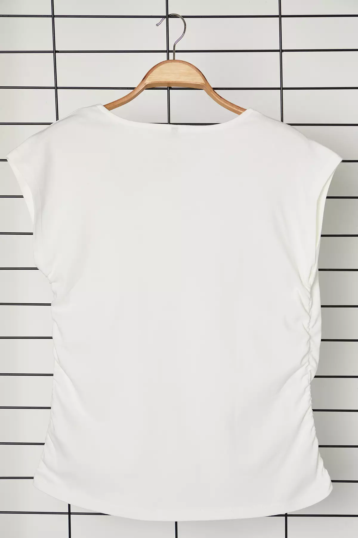 Plus Size Asymmetrical Collar Blouse