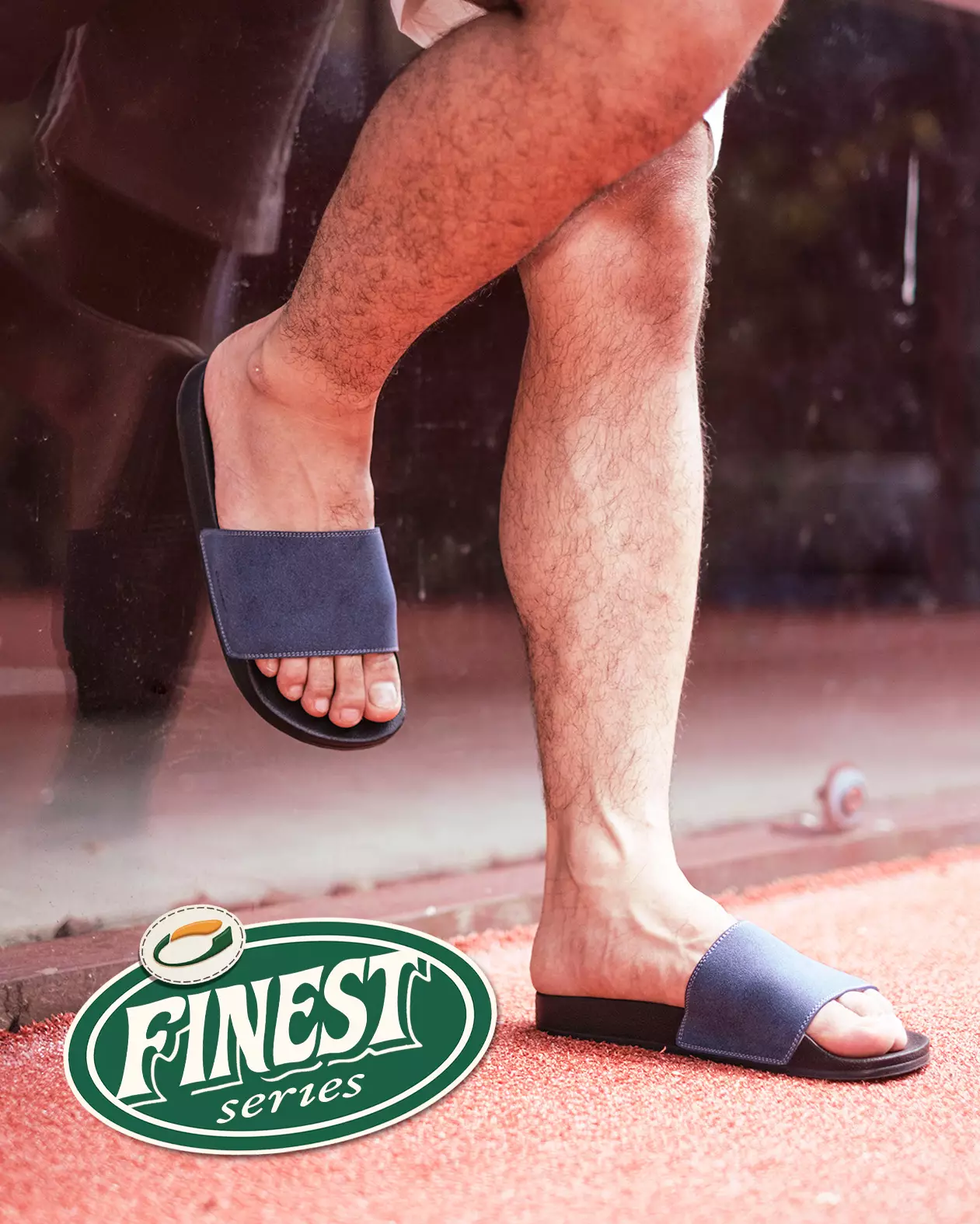 Marhadi Sandal Pria Cogen Sendal Selop Nyaman Suede - Finest Blue