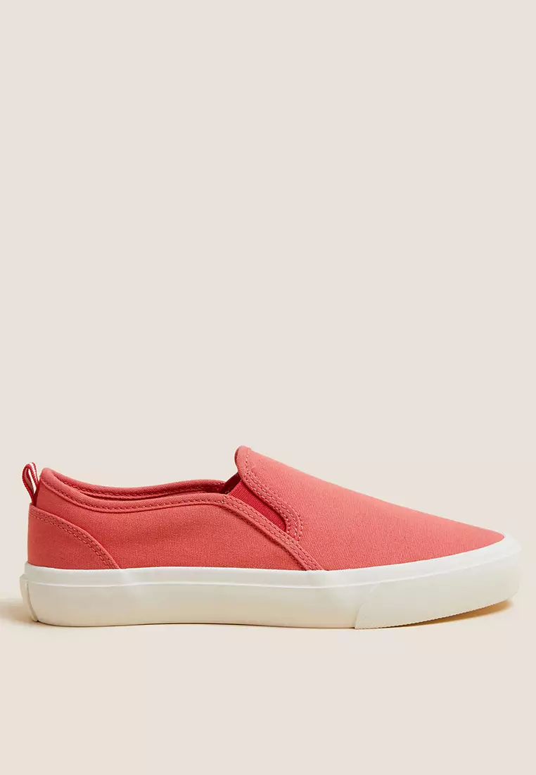 Canvas slip on trainers deals