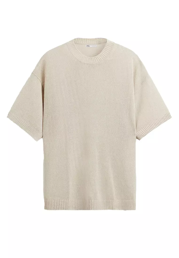 Zara basic short sleeve sweater 2025