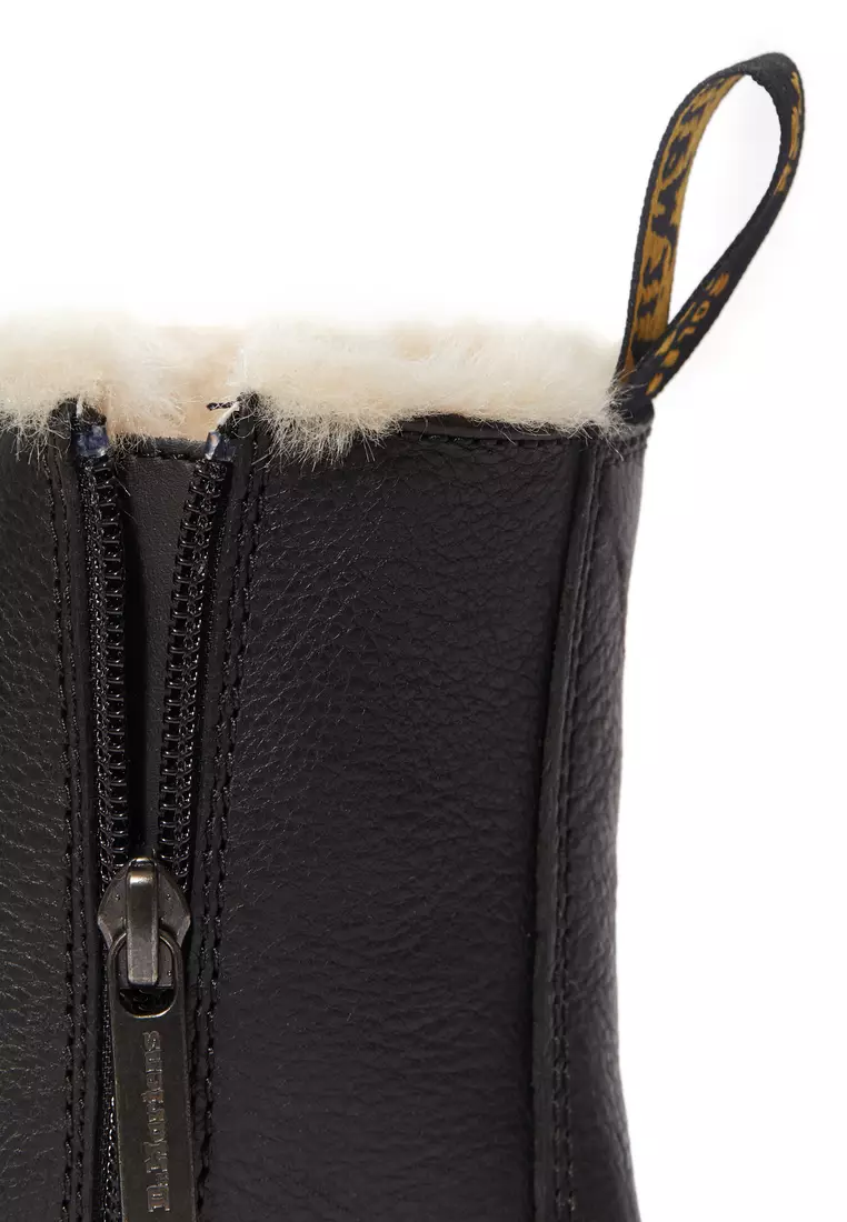 JADON FAUX FUR LINED LEATHER PLATFORM BOOTS