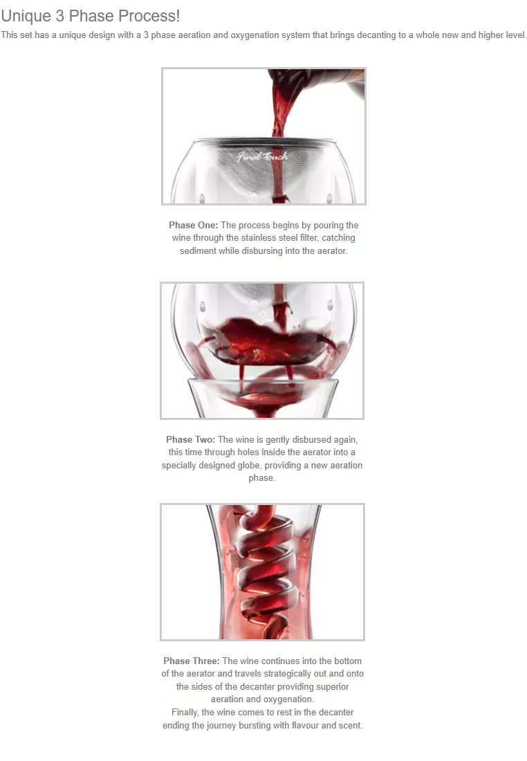 Buy Final touch Final Touch Twister Glass Aerator & Decanter Set 2024 Online ZALORA Singapore