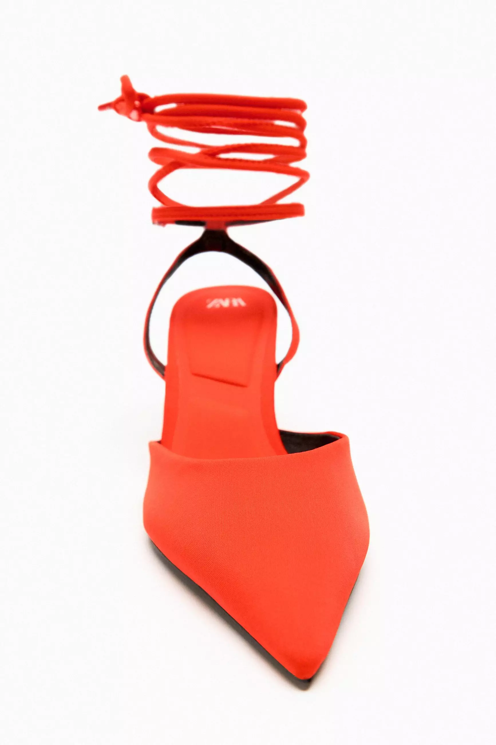 High-Heel Fabric Slingback Shoes