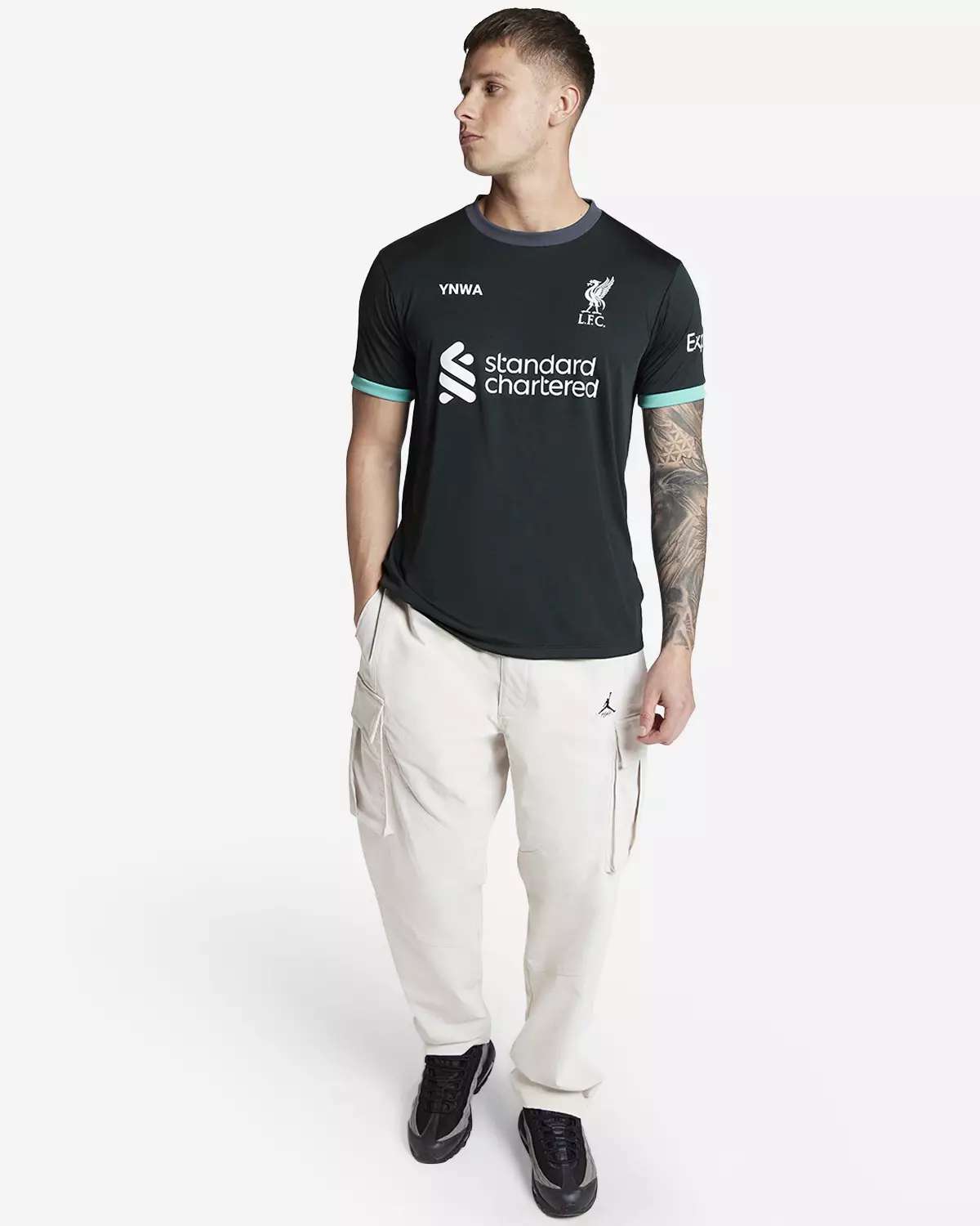 [Men Away] Liverpool FC 24/25 Supporter Jersey Away Men Night Forest - Official LFC Jersey Original Pria
