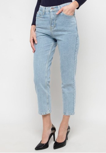 Jual Mky Clothing Plain Boyfriend Jeans In Light Blue Original Zalora Indonesia