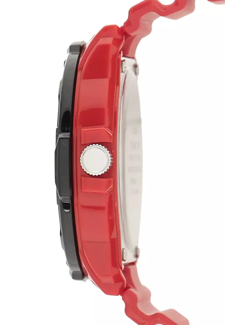 Casio Jam Tangan Pria - Red Black - Resin - MRW-200HC-4BVDF