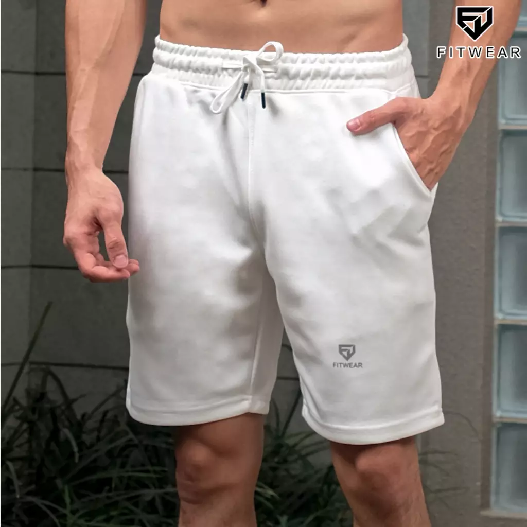 Fitwear - Celana Pendek Olahraga Pria JAYDEN BASIC SHORT - WHITE