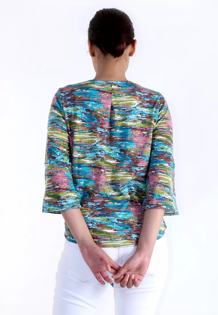 Wrap Blouse Abstract