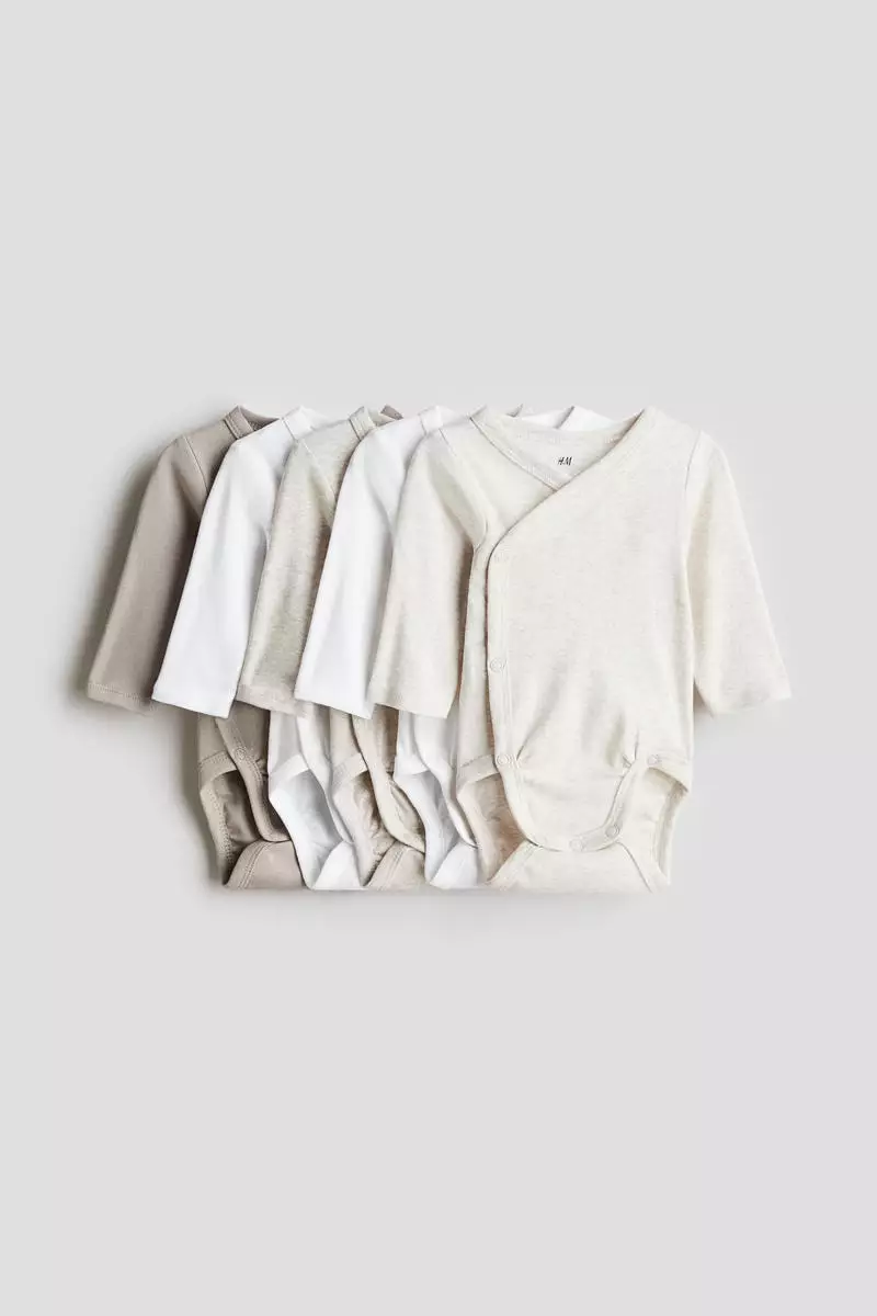 5-pack wrapover bodysuits