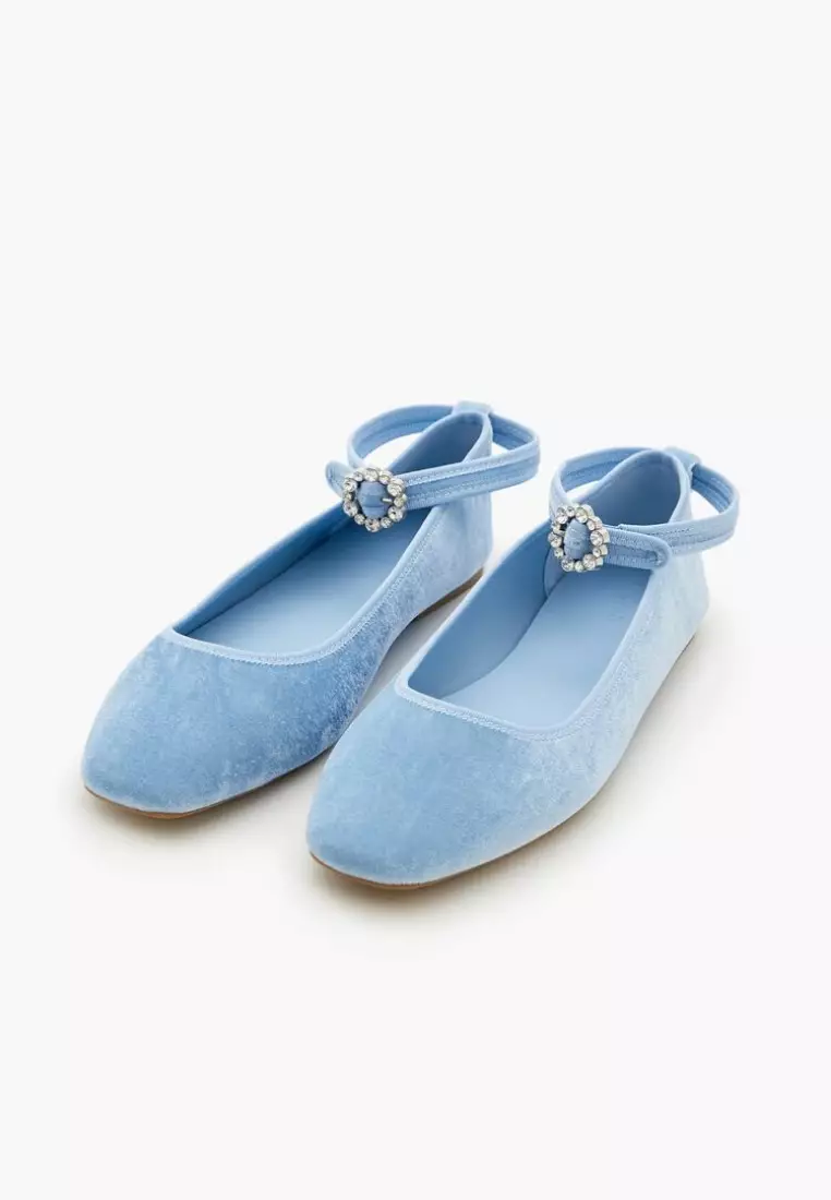Discount on FOREVER 21  shoes - SKU: Velvet Mary Jane Ballet Flats