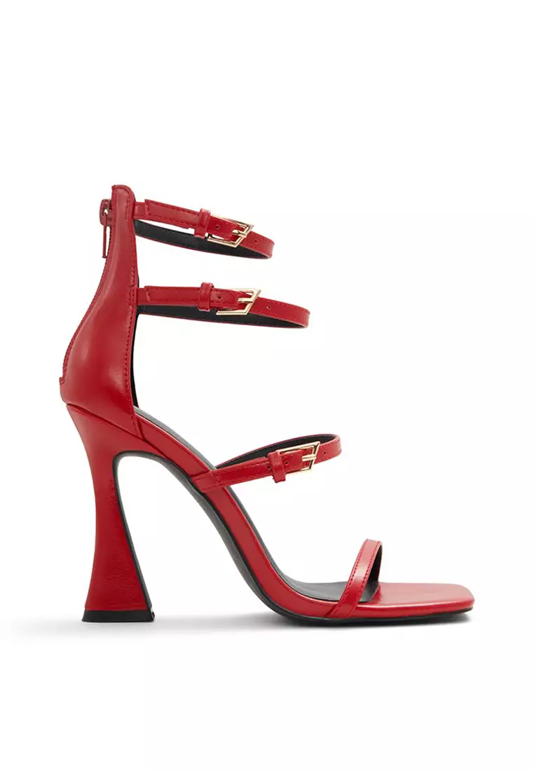 Red strappy clearance stilettos