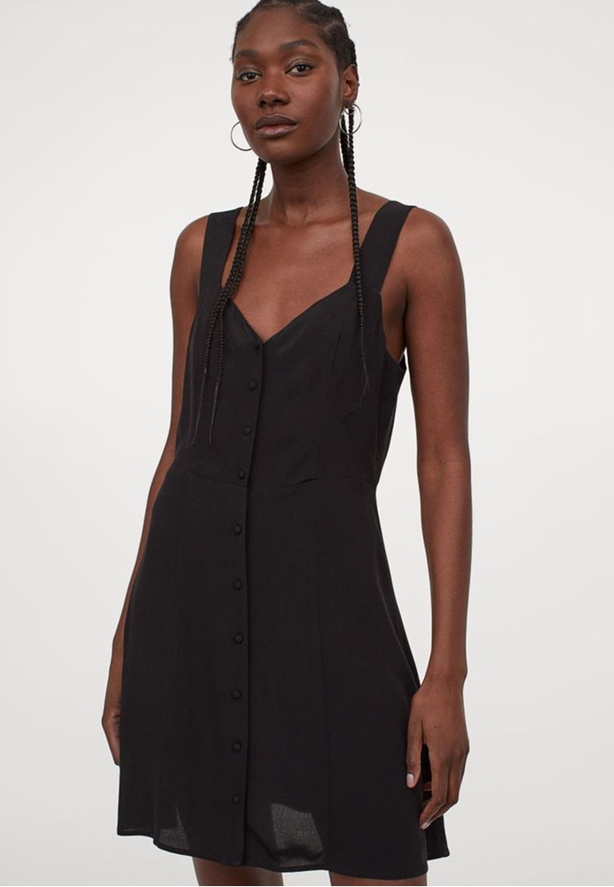 h&m dress with buttons