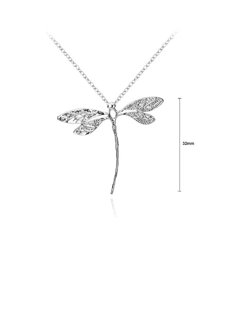 Glamorousky Fashion Simple Dragonfly Pendant with Necklace 2024