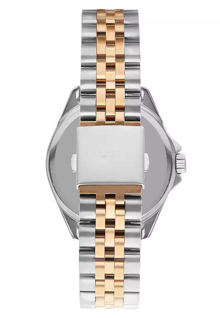 Lee Cooper London Jam Tangan Analog Wanita - Silver Rosegold Stainless Steel - LC07593.560