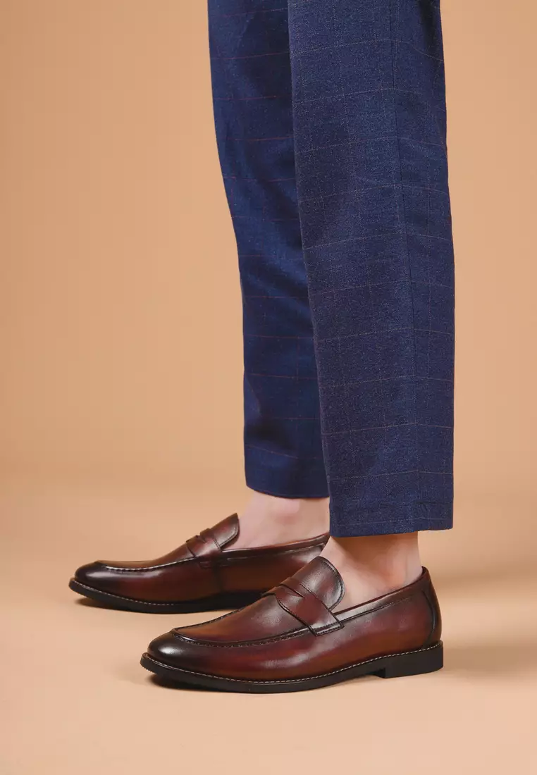 Grain Leather Penny loafers MK5050-1
