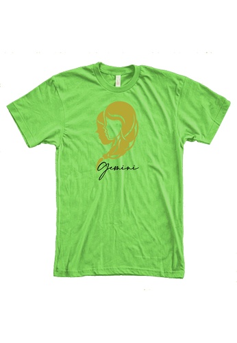 MRL Prints green Zodiac Sign Gemini T-Shirt 42FD1AADEC0414GS_1