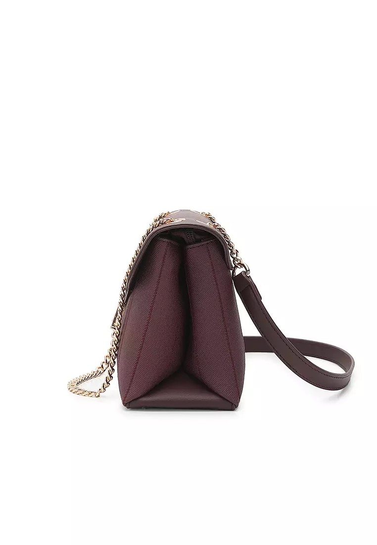 Women's Top Handle Bag / Sling Bag / Crossbody Bag - Maroon