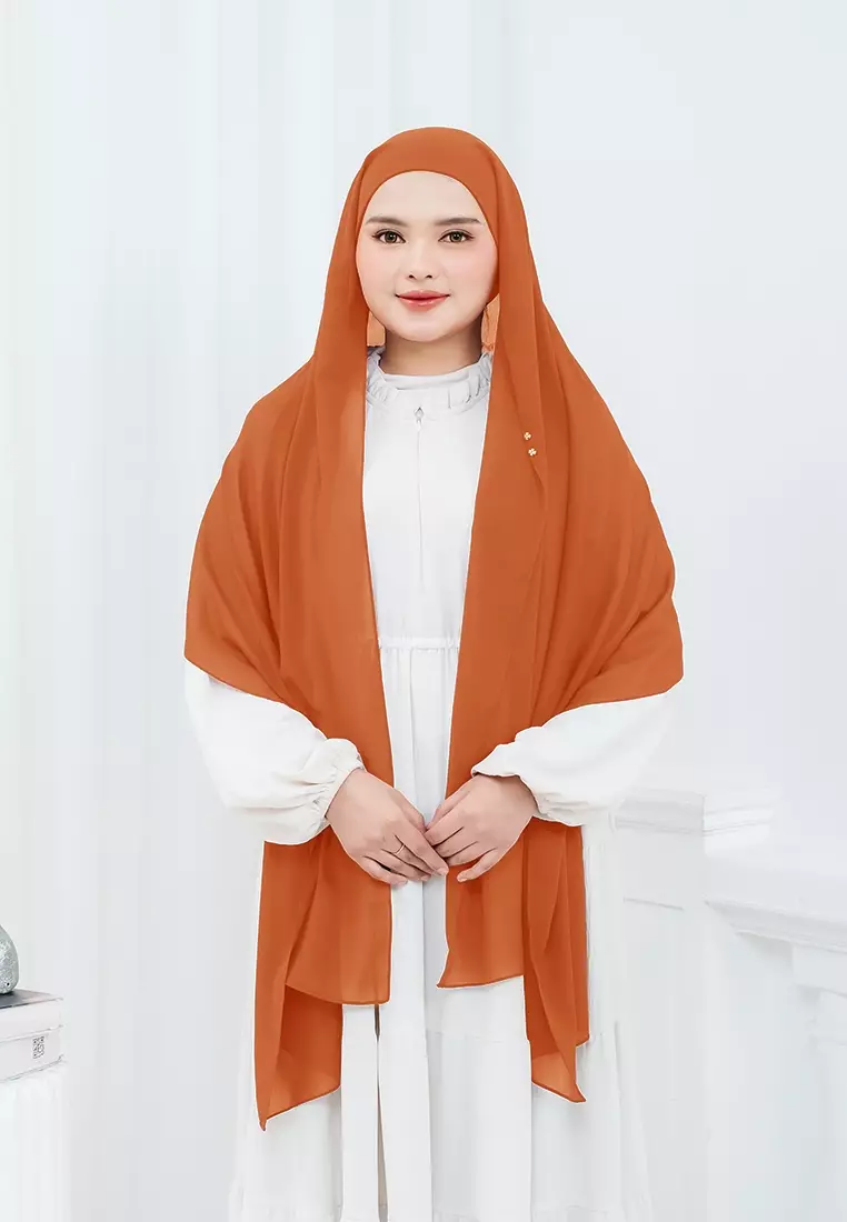 HIJAB INSTAN ELENA - DUSTY BRICK