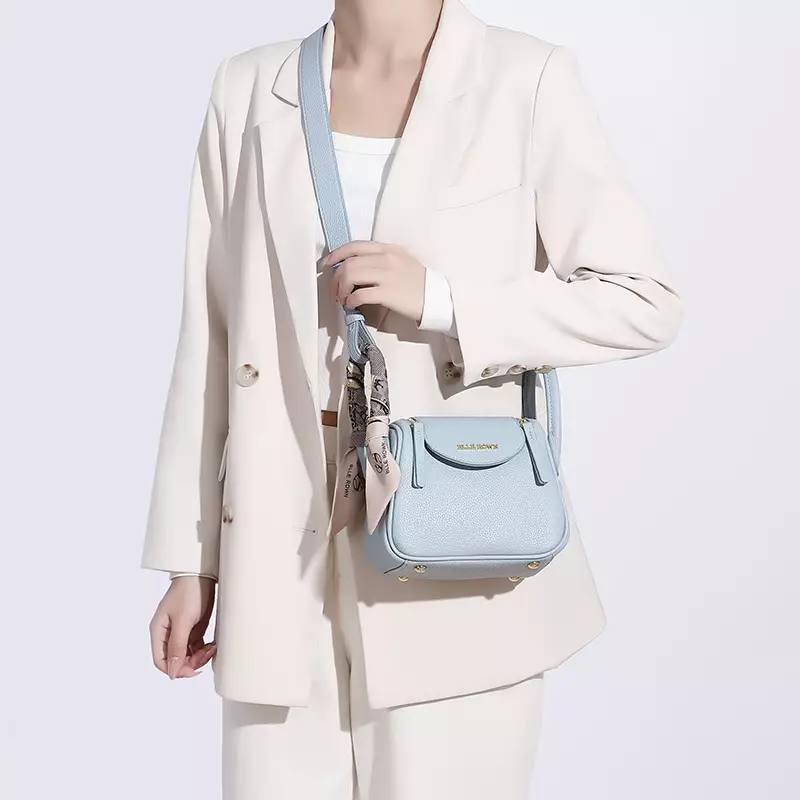 BLLE ROWN Tas Wanita Bentuk Bantal Tas Bahu Tas Selempang Wanita Model Terbaru BR6001-Blue