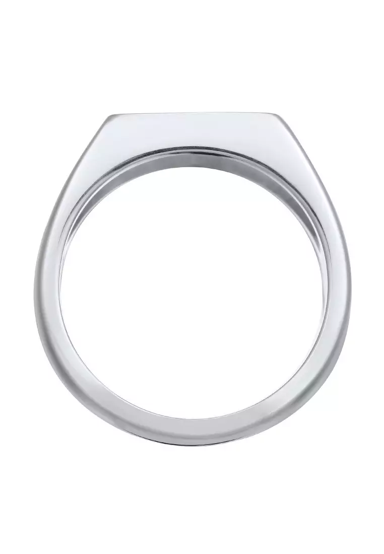 EXCLUSIVE Cincin Perhiasan Perak 925 Pria Signet Enamel