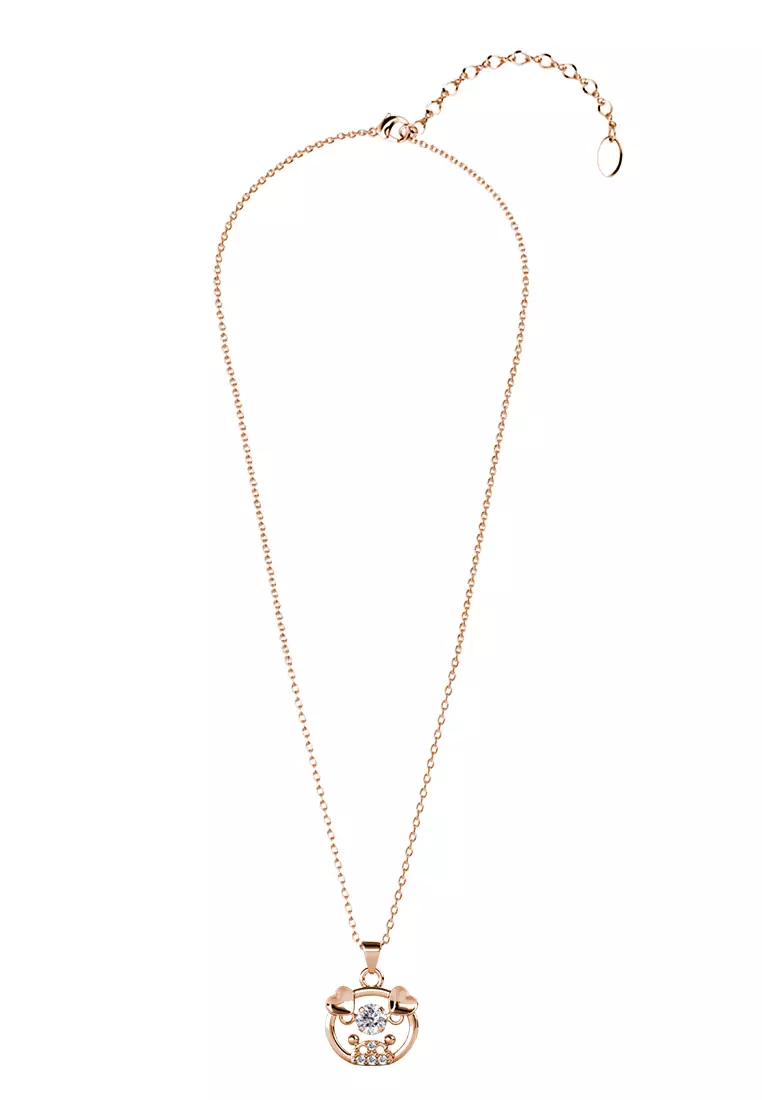Dancing Shio Pendant Pig RG - Kalung Crystal Swarovski by Her Jewellery
