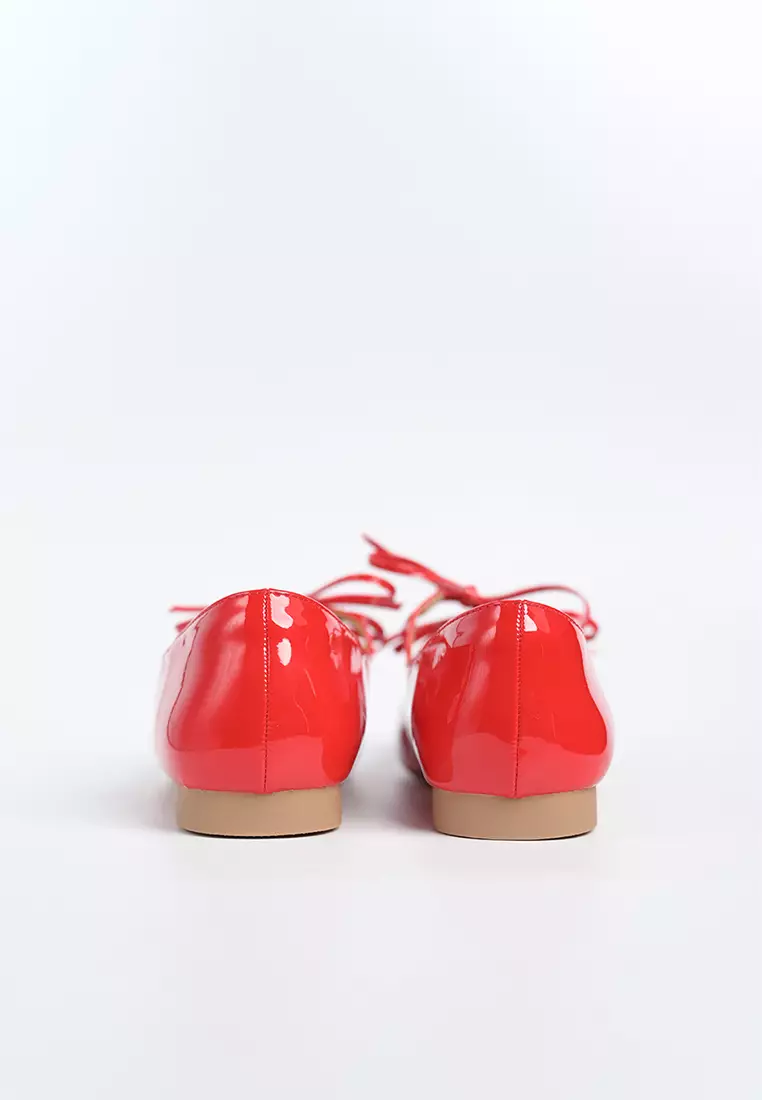 Clara Glossy Ribbon Flats