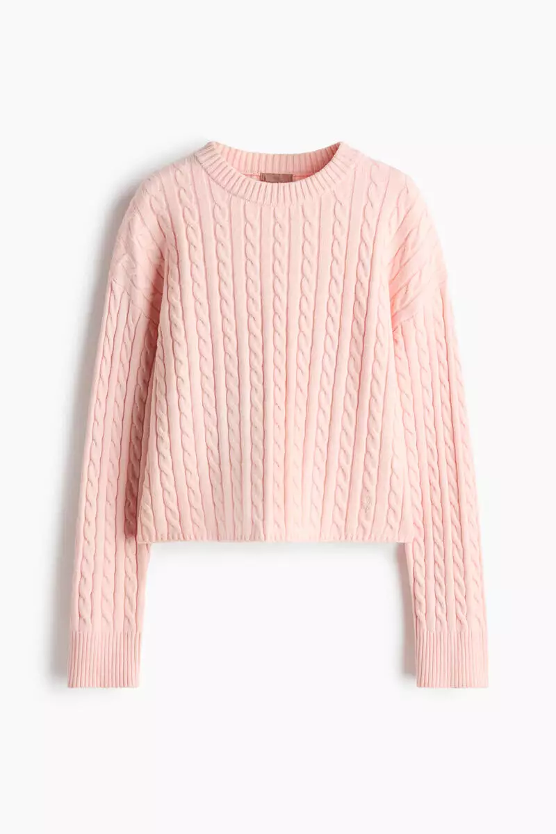 Cable-knit jumper