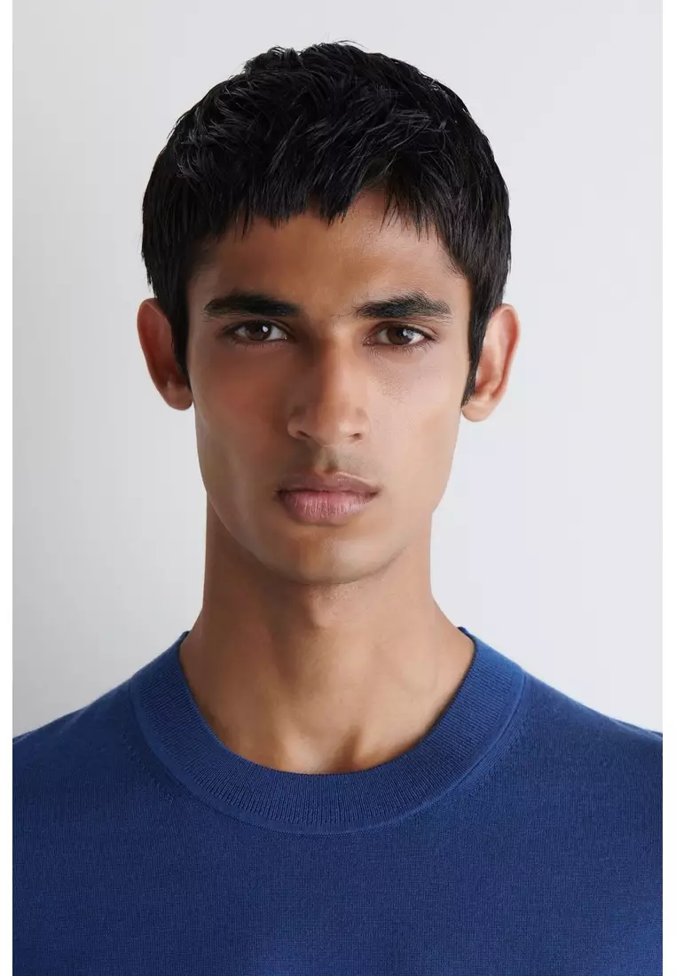 SLIM MERINO WOOL CREW-NECK JUMPER