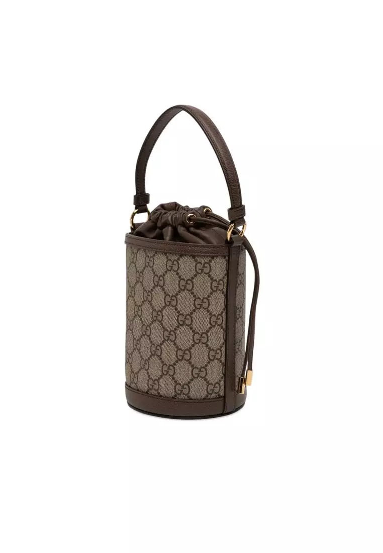 Pre-Loved Gucci Mini Gg Supreme Ophidia Bucket Bag