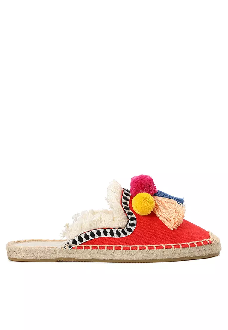 Discount on Twenty Eight Shoes  shoes - SKU: Fur Ball Canvas Espadrilles HB002