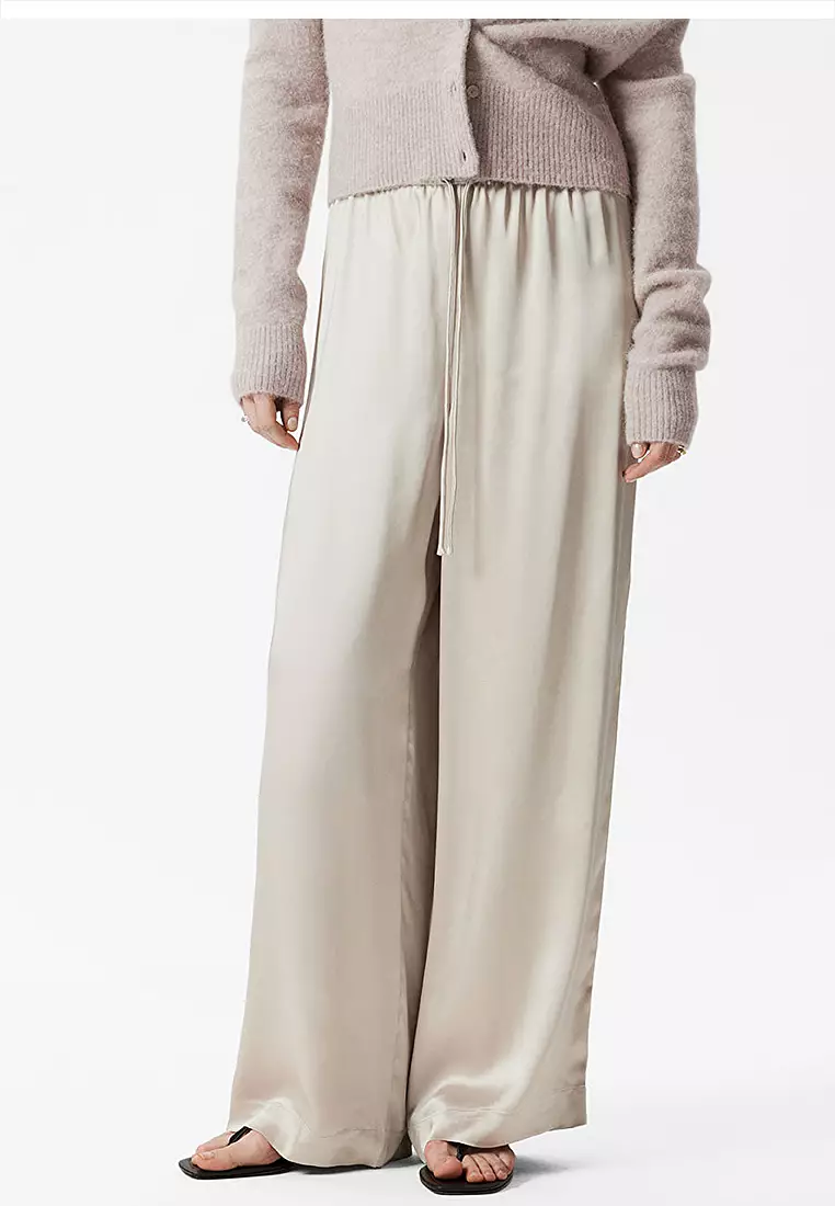 Drawstring Satin Trousers