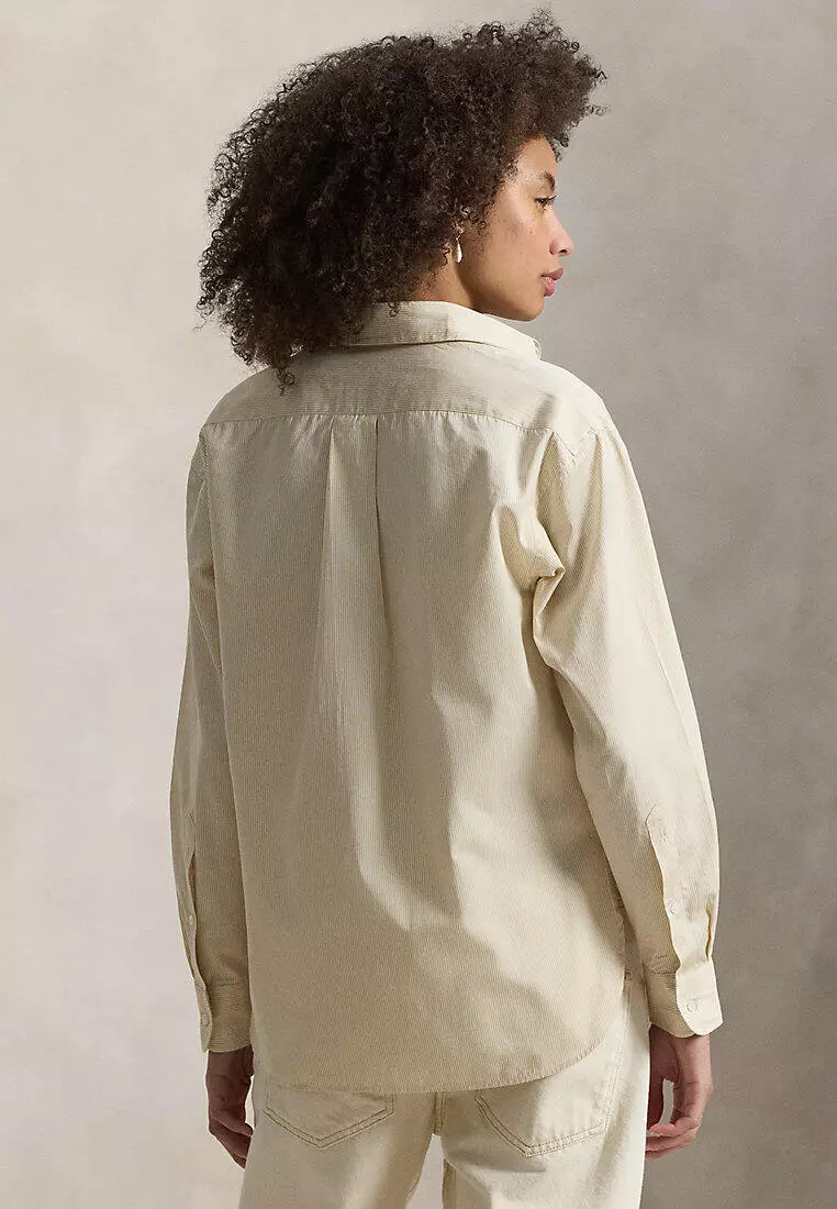 Relaxed Fit Striped Cotton Shirt