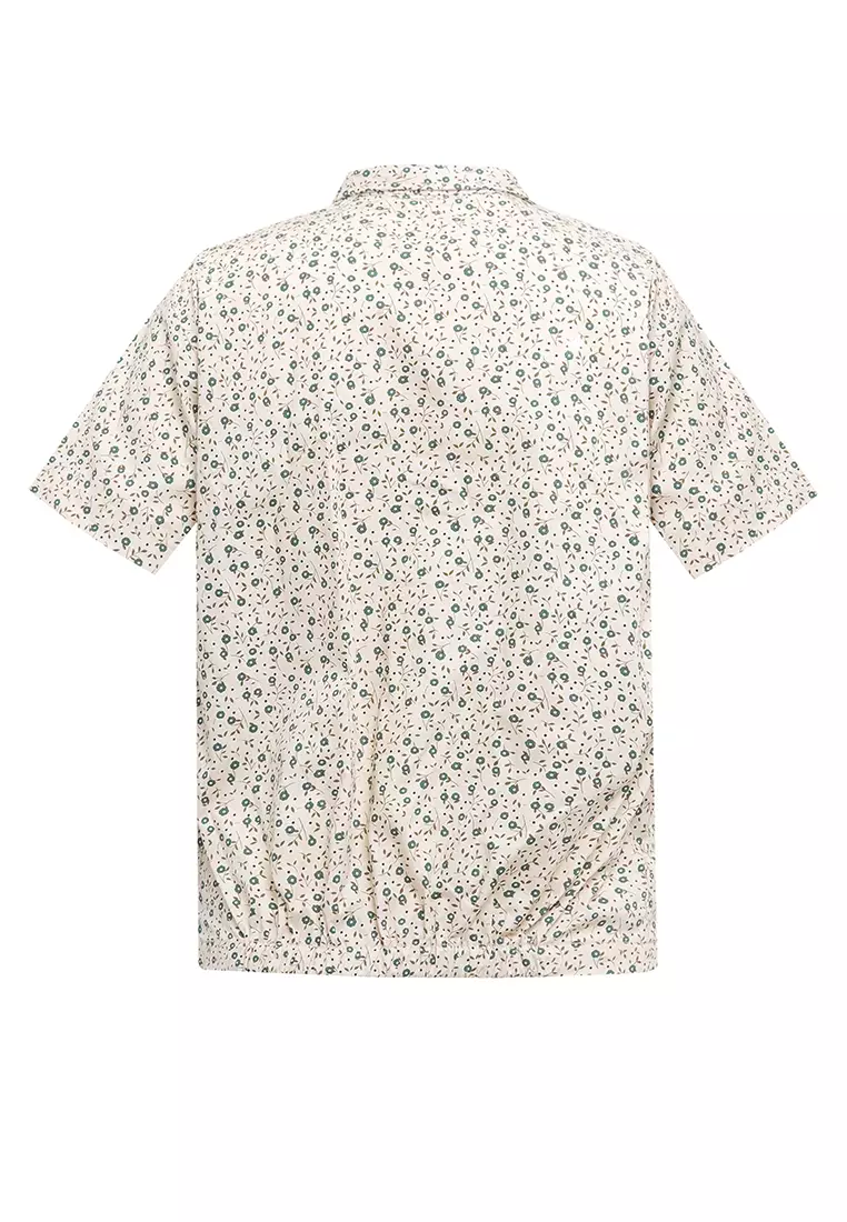 Pito Dito Girl Fritters Blouse Pendek anak Krem Motif Bunga - Size 4