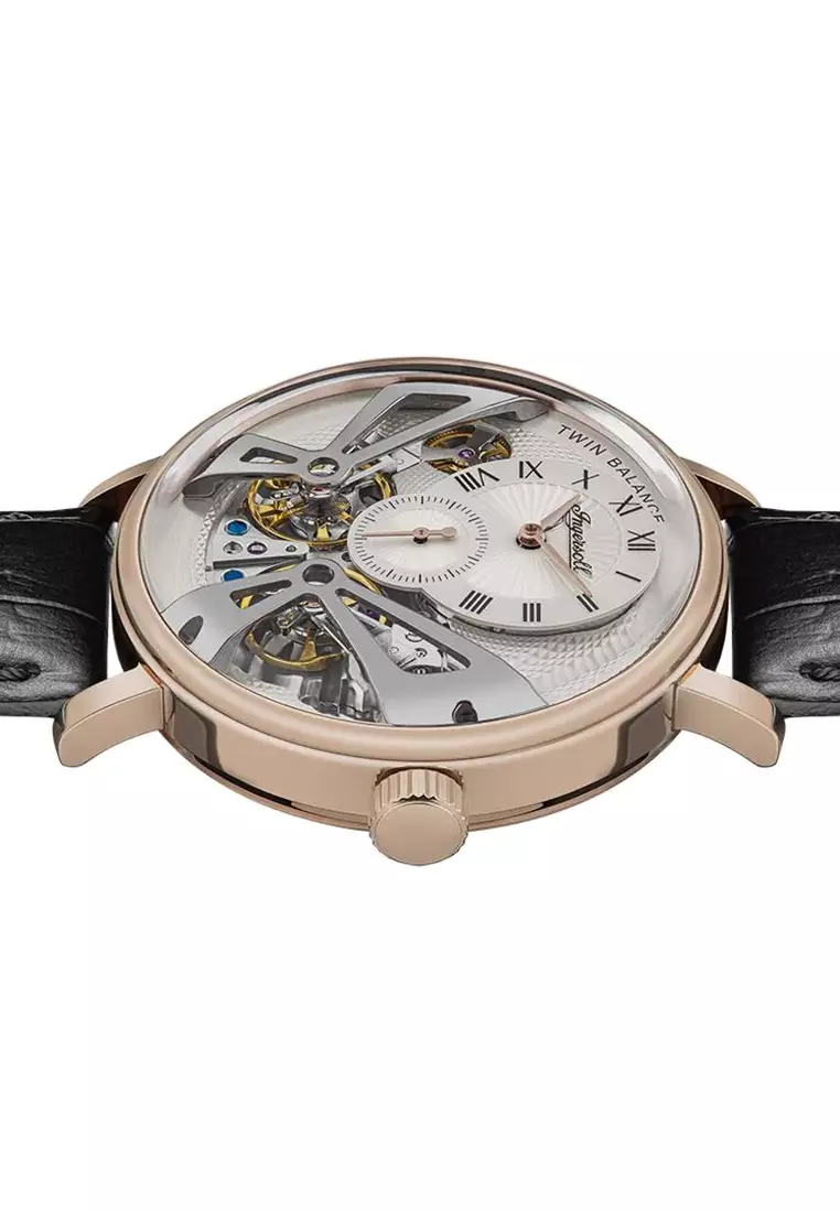 Ingersoll The Tennessee Black Leather Analog Automatic Watch For Men INI13101