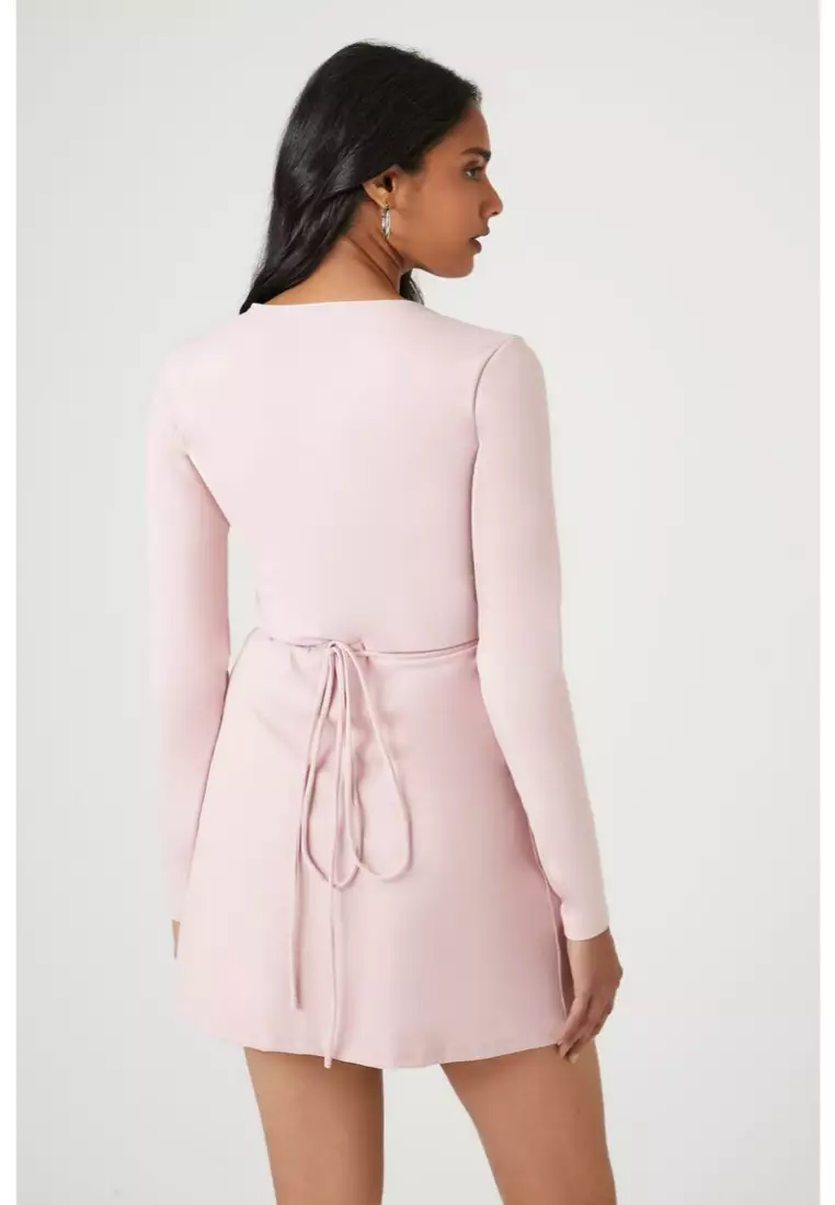 Forever 21 pink wrap dress cheap