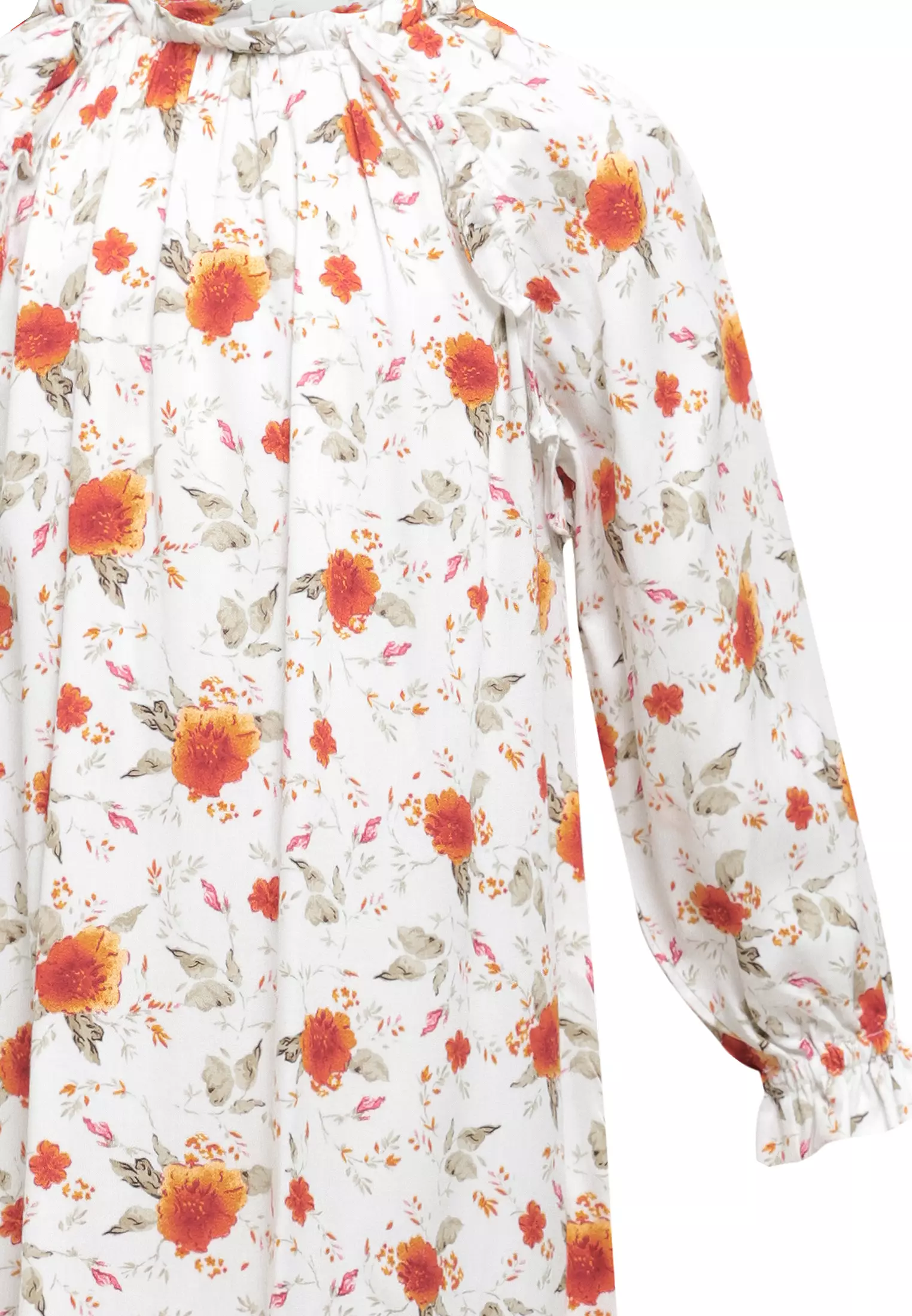 MFMW Lil Gulgulali Dress Gamis Anak Cream Motif Bunga