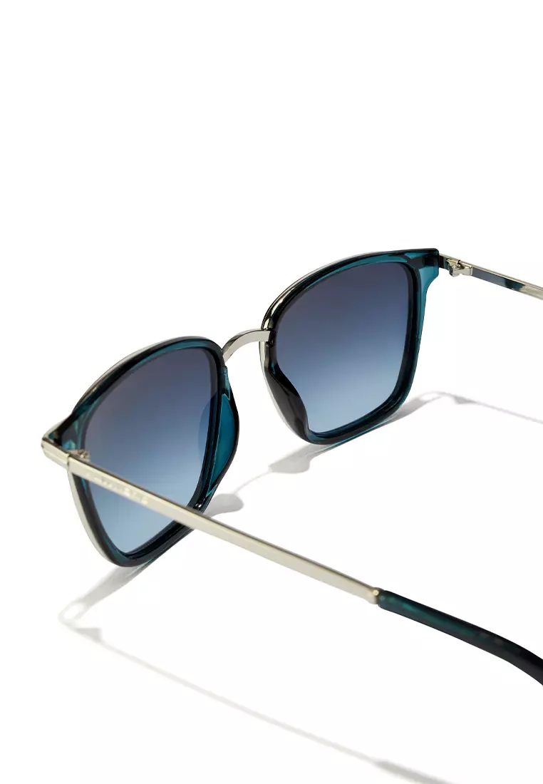 HAWKERS Navy Blue Denim INK Sunglasses for Men and Women, Unisex. UV400 Protection. Official Product designed in Spain