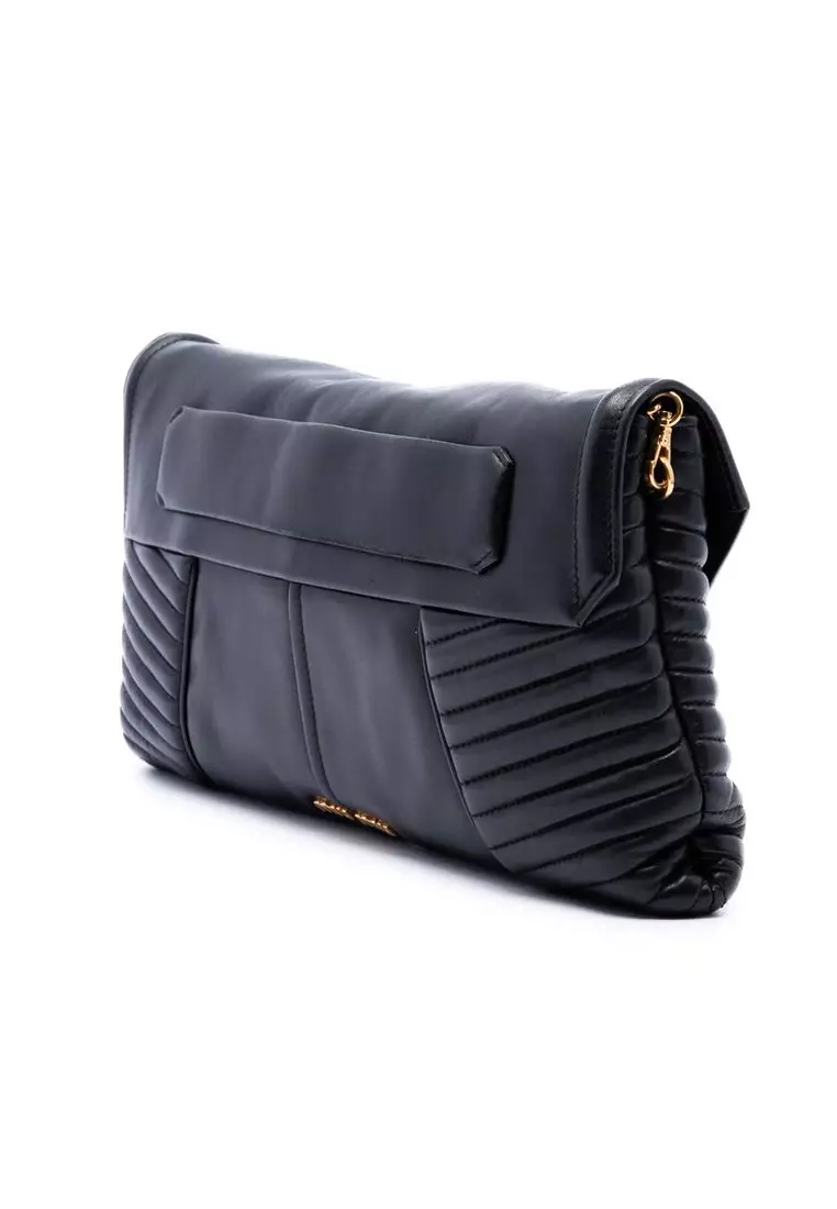 Pre-Loved Miu Miu Matelasse Nappa Biker Crossbody