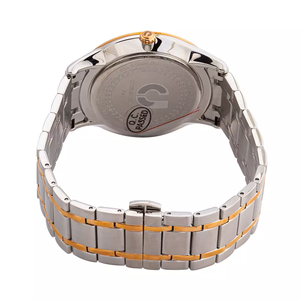 Charles Jourdan - CJ1061-1642 - Jam Tangan Pria Silver Gold Dial Black