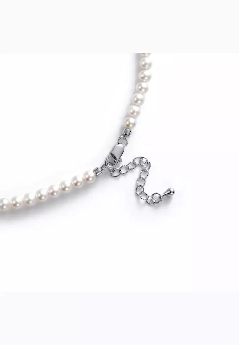 Vesper Link Pearl Necklace