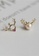ZITIQUE gold Women's Unsymmetrical Elk Antlers Earrings - Gold 6C502AC7741DD2GS_2