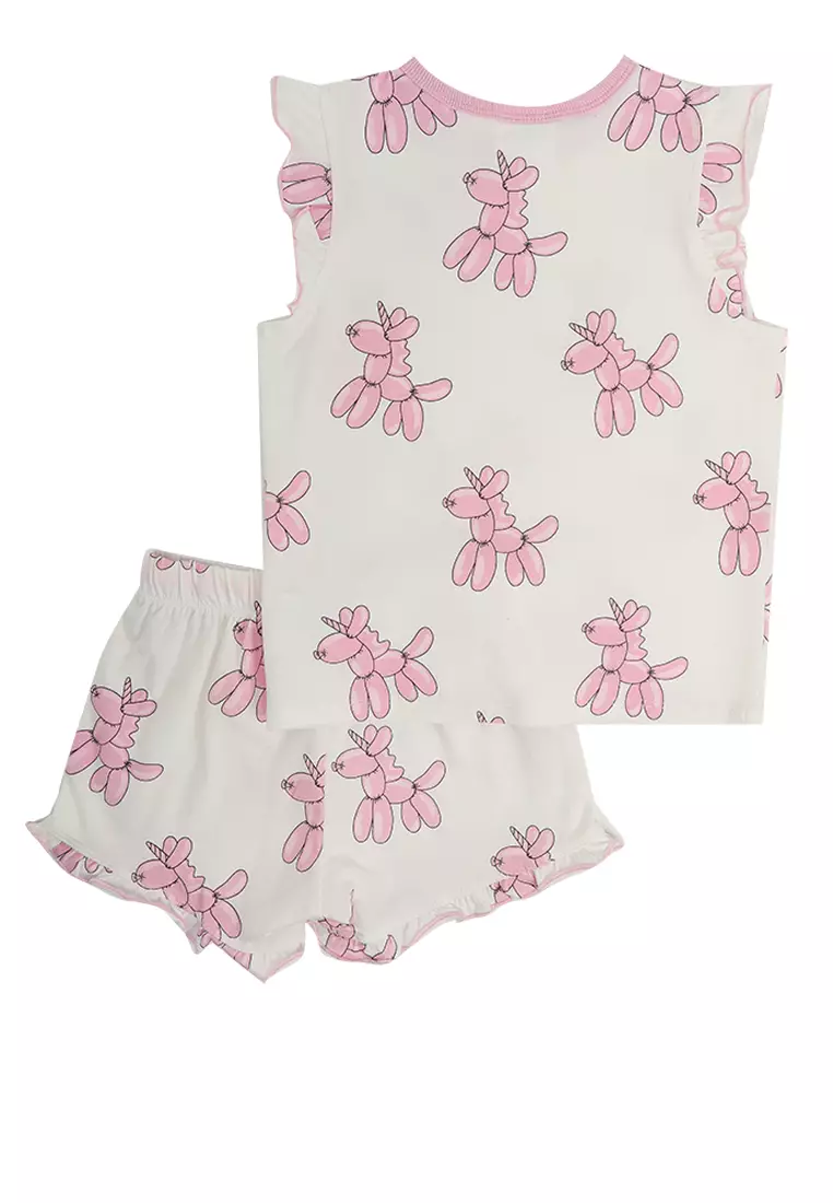 Stacey Short Sleeves Flutter Pyjama Set