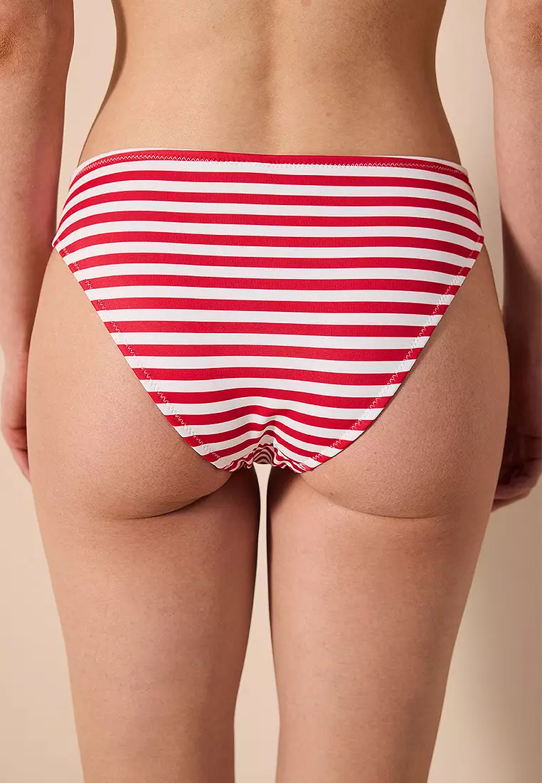 Finny Side Striped Bikini Bottom
