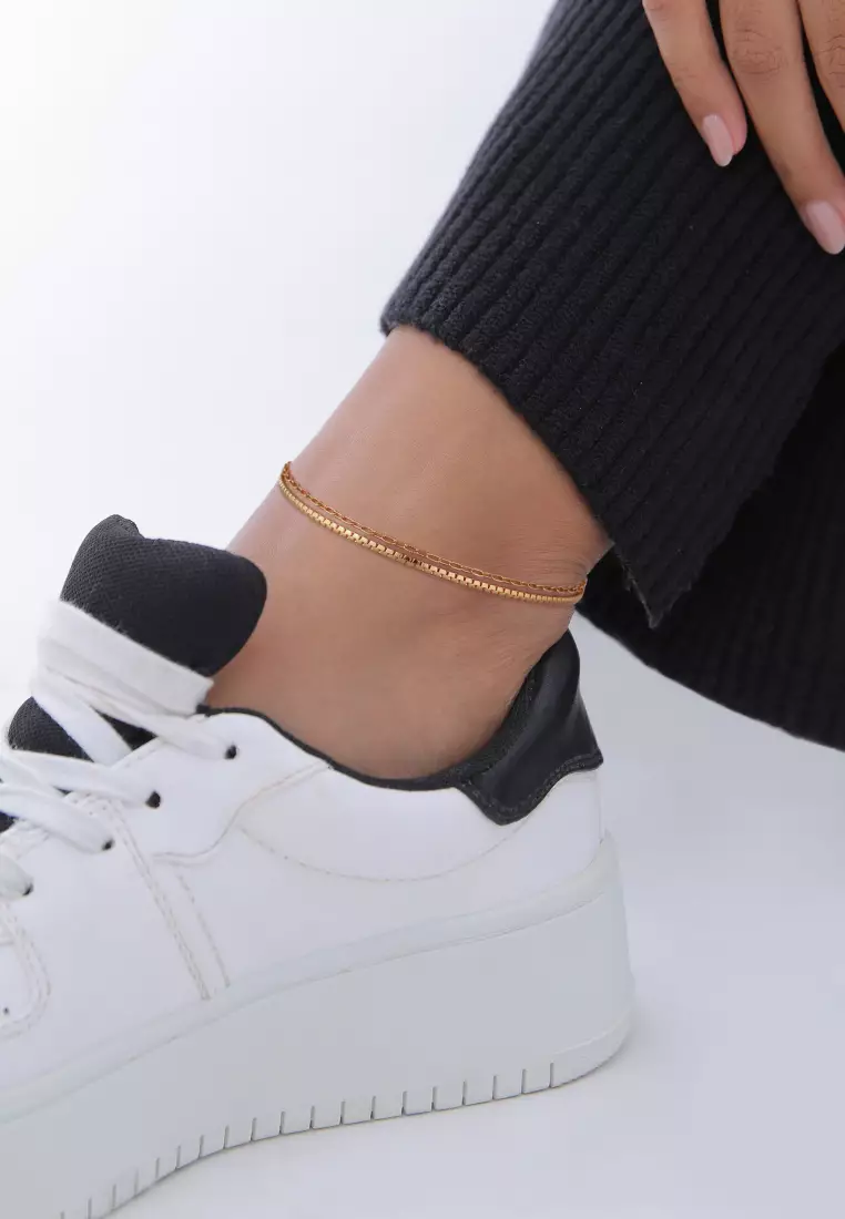 Buy ELLI GERMANY Anklet Links Basic Trend Gold Plated 2023 Online