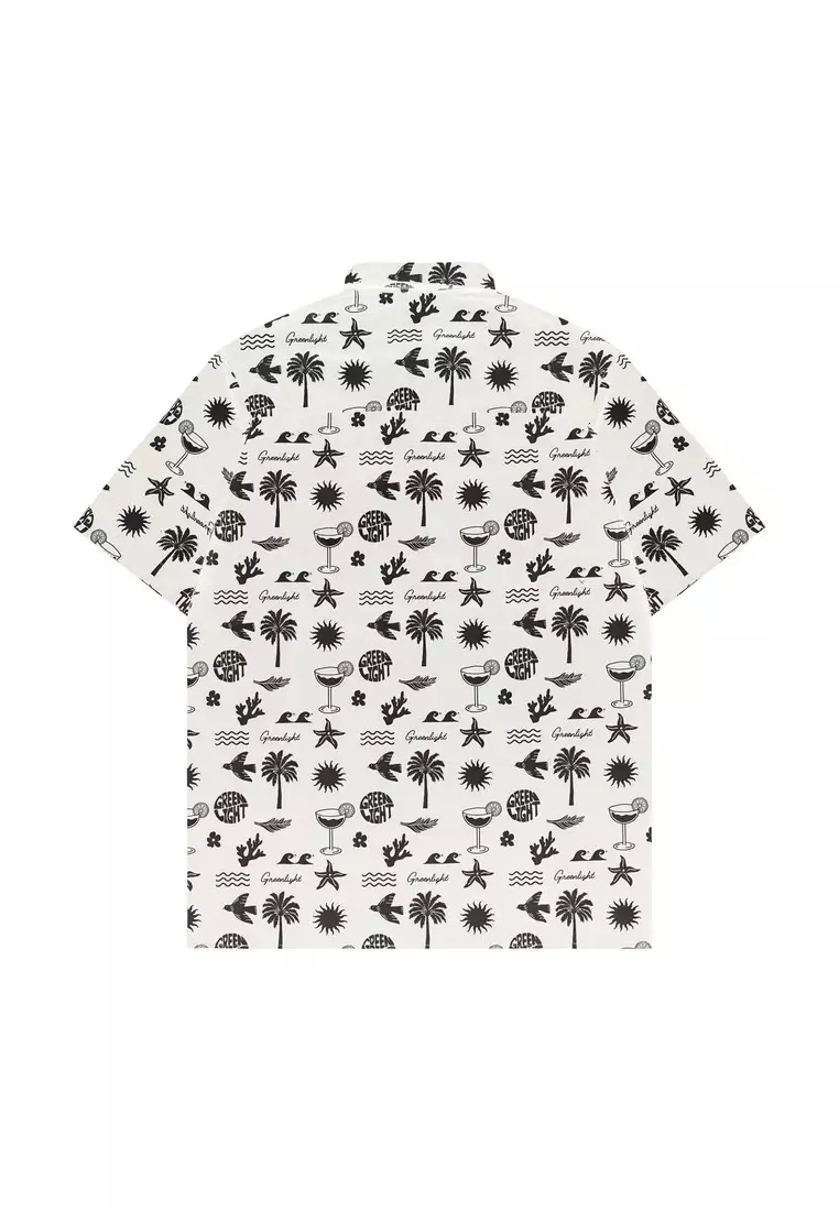 Greenlight Men's Shirt Short Sleeve Regular Fit Cotton Full Print Blaire HP-C020525