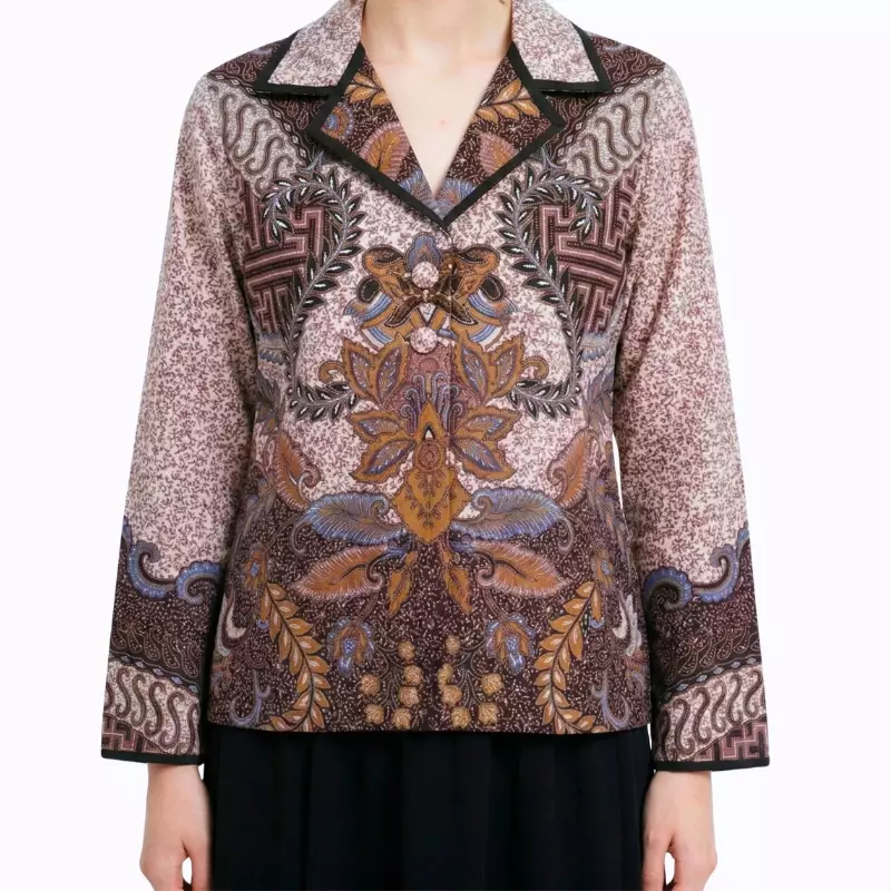 Blazer Batik Wanita - Bhatara Batik Kirei - Atasan Batik Modern Lengan Panjang