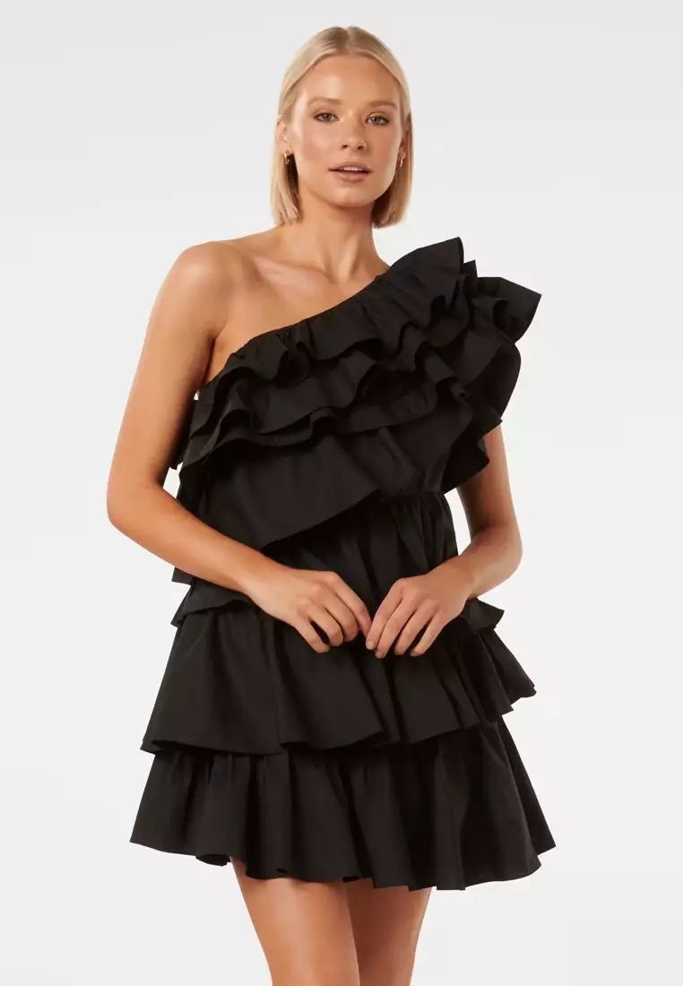 Buy Ever New Hailey Cotton One Shoulder Mini Dress 2025 Online