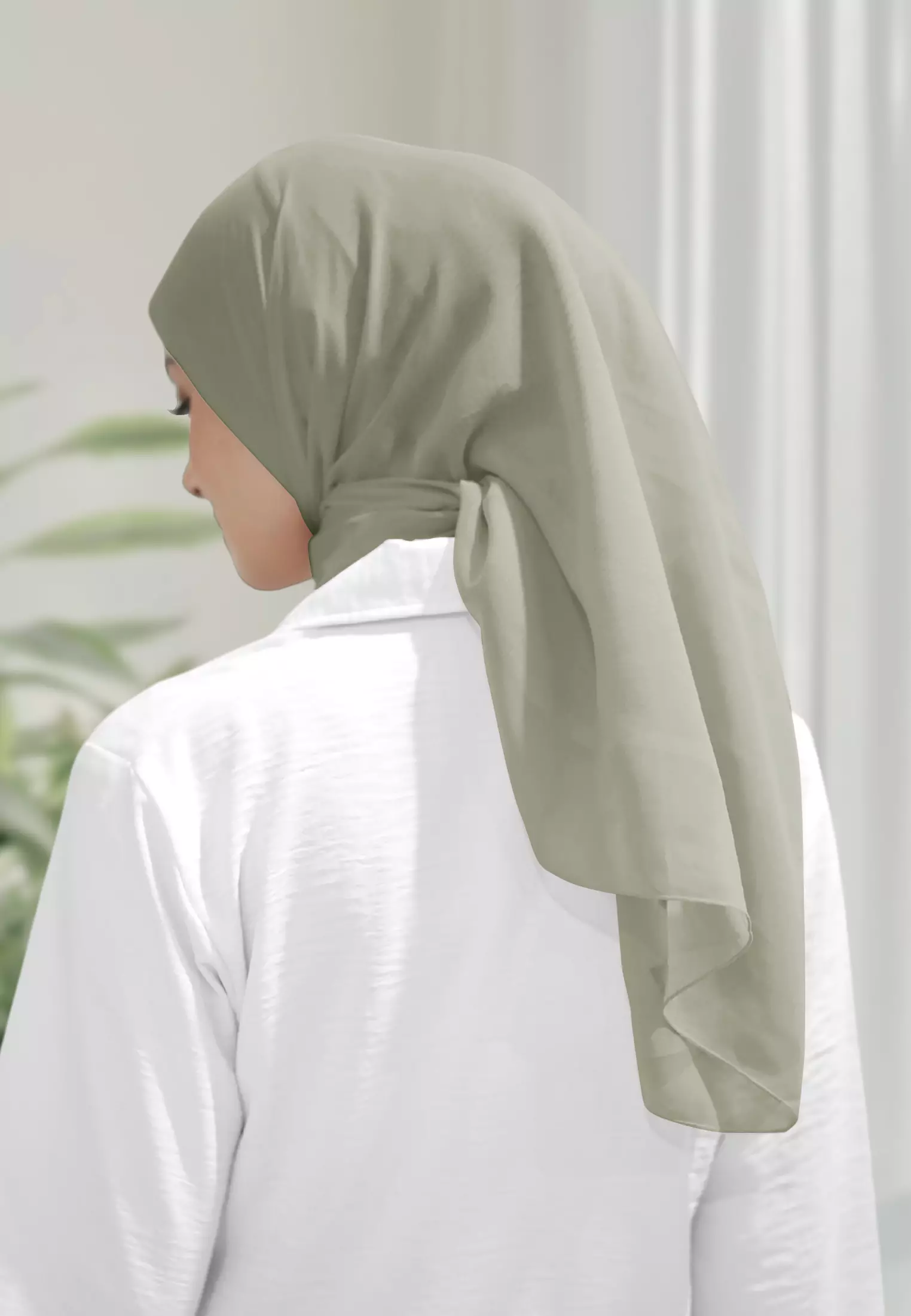 Haura Scarf Paris | Hijab Segiempat | Plain Paris Hijab Polos - Dark Green